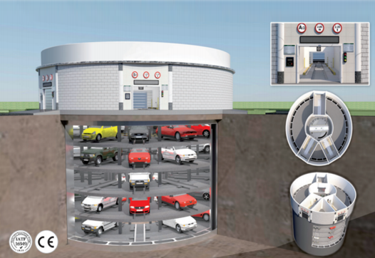 VERTICAL LIFTING PARKING SYSTEM-METROTRANS OR ROUND