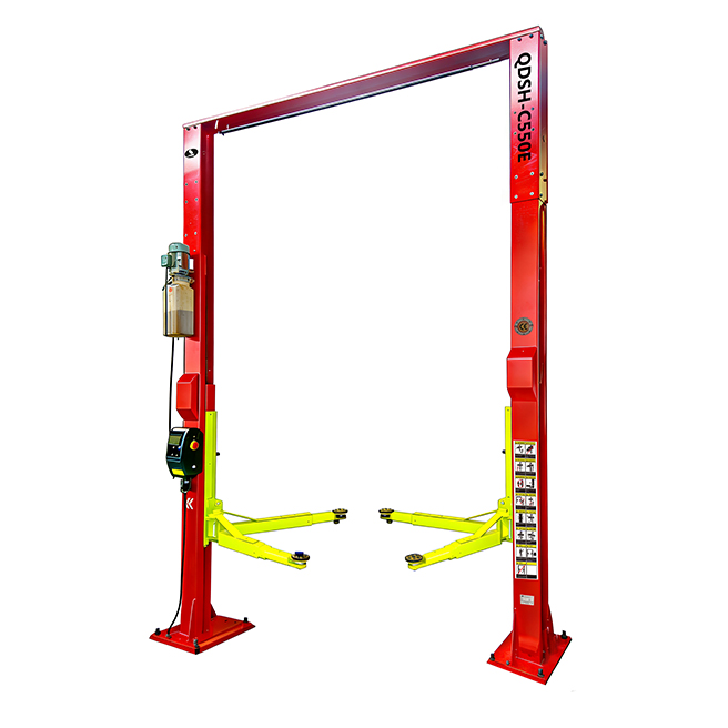 Elevador de pórtico de doble columna de 5 curvas