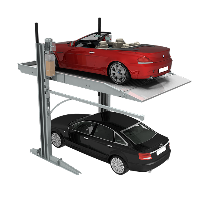 Equipo de estacionamiento de dos columnas con cilindro de tracción inversa modelo 8027
