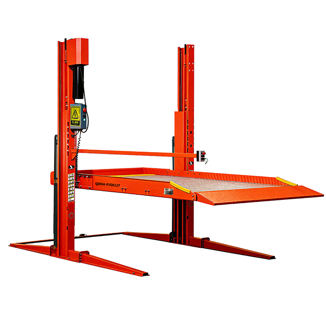 Equipo de estacionamiento de dos columnas con cilindro y cadena, modelo 8123, capacidad 2300 y 2700kg