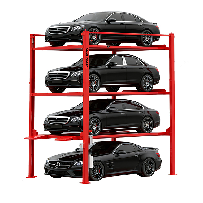 Equipo de estacionamiento de cuatro columnas, 4 pisos y 4 plazas, modelo 8425